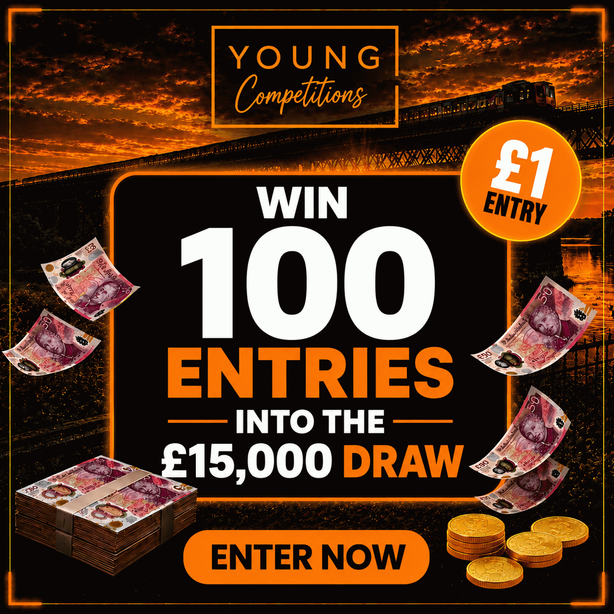 £1 Mini Draw - 100 Entries to £15K