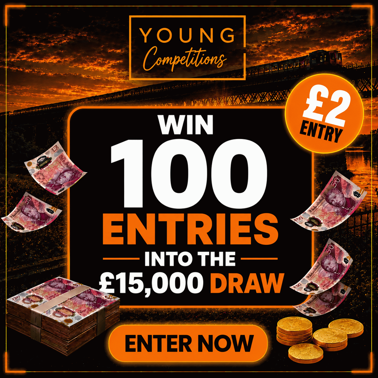 £2 Mini Draw - 100 Entries to £15K