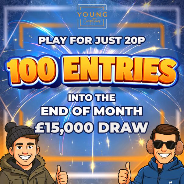 20P Mini Draw - 100 Entries to £15K